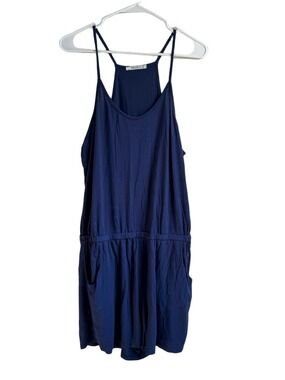 ReoRia Navy Blue Spaghetti Strap Romper